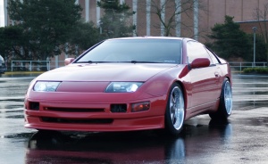 1990 Nissan 300ZX 2-seat with 18x9 WORK Equip wheels