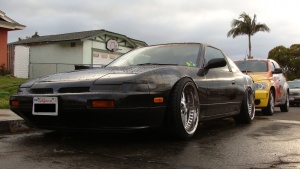 1990 Nissan S13 with 18x9.5 Work Equip wheels