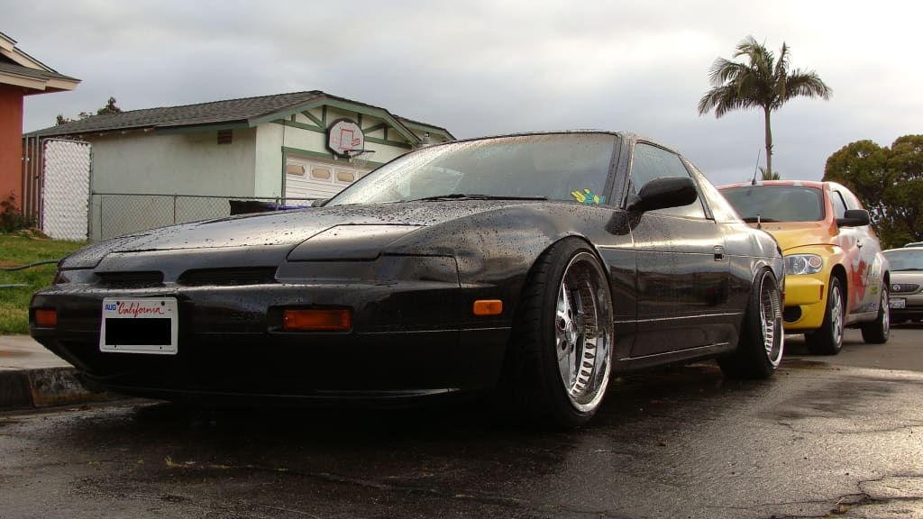 1990 Nissan S13 with 18x9.5 Work Equip wheels