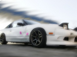 1993 Nissan S13 with 17x9.5 MB Battle wheels