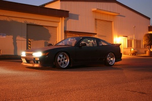 1994 Nissan S13 with 18x9 Work Wheels Euroline wheels