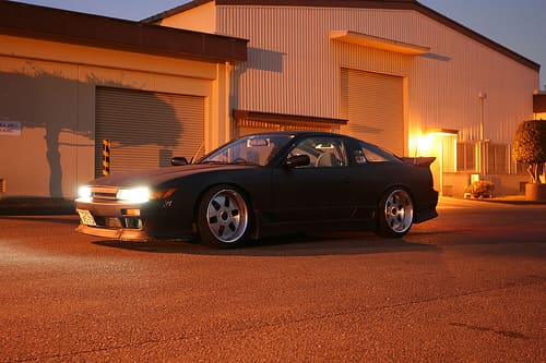1994 Nissan S13 with 18x9 Work Wheels Euroline wheels