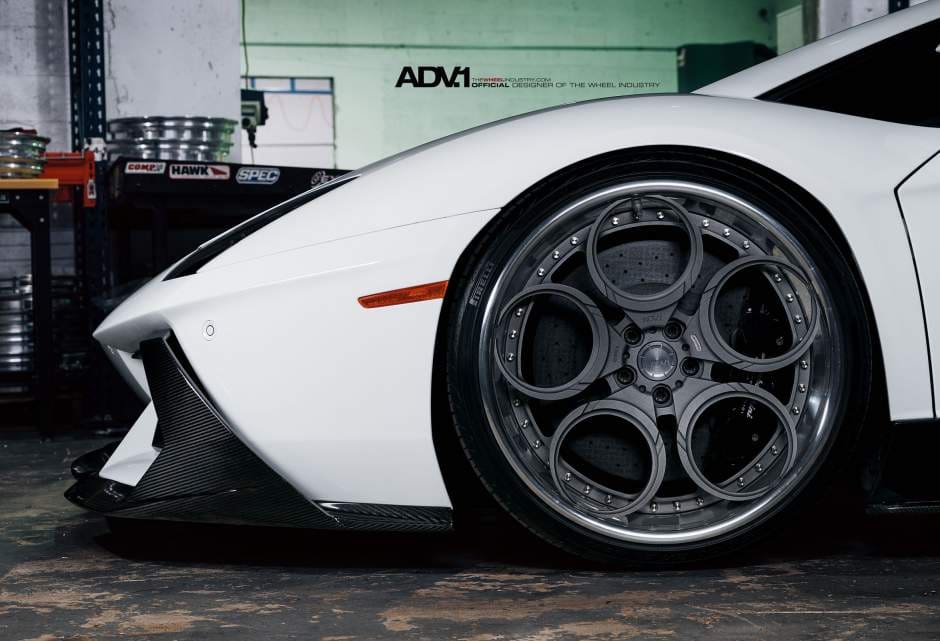 2012 Lamborghini Aventador with 20x10 ADV.1 05C Track Spec CS wheels