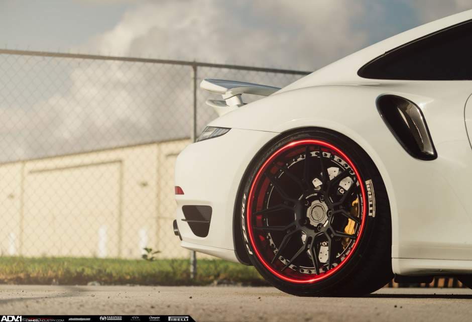 2014 Porsche 911 with 21x9.5 ADV.1 7 Track Spec CS wheels