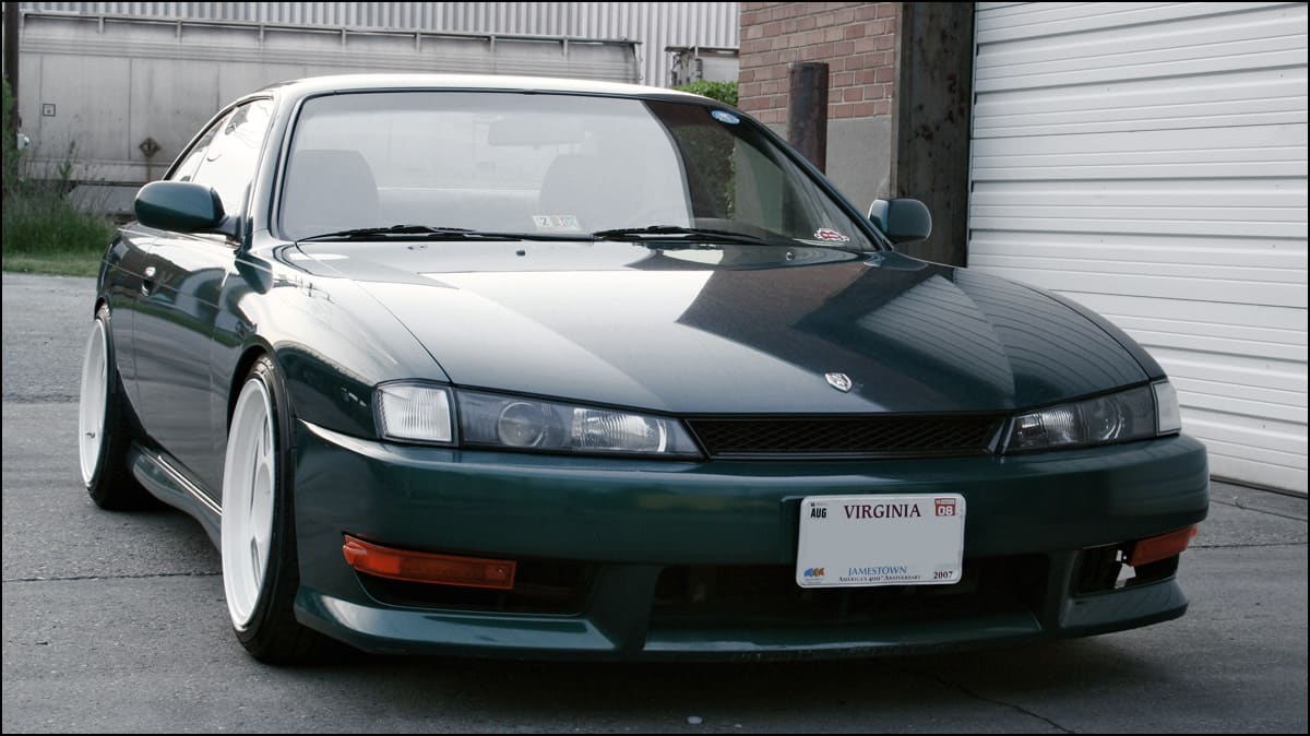 1997 Nissan S14 with 17x9 Desmond Regamaster wheels