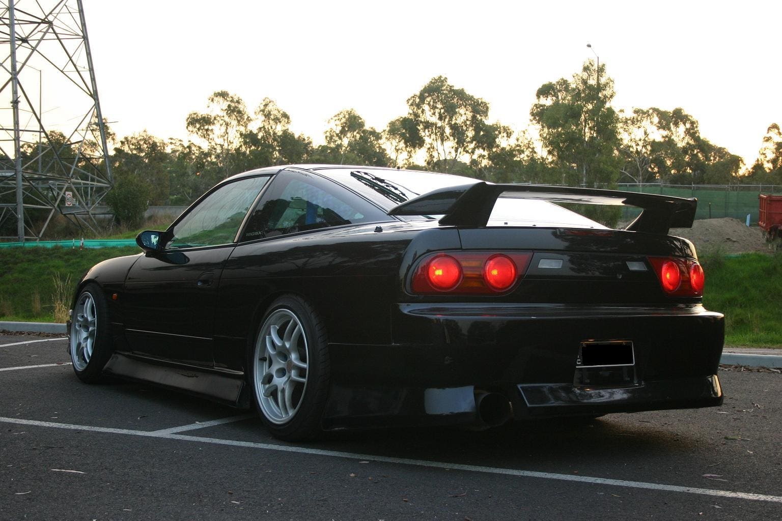 1997 Nissan S13 with 17x9 Nissan R33 GTR wheels