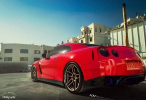 2015 Nissan GT-R with 21x10.5 ADV.1 005 MV2 SL wheels