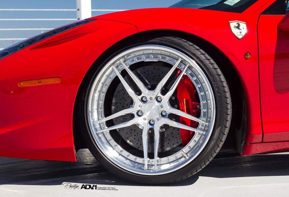 2012 Ferrari 458 Italia with 21x9.5 ADV.1 05 Track Spec CS wheels
