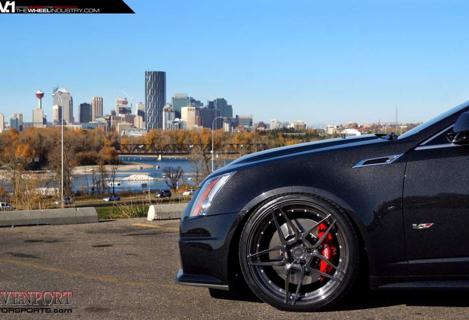 2014 Cadillac CTS-V with 21x9 ADV.1 5S MV2 CS wheels