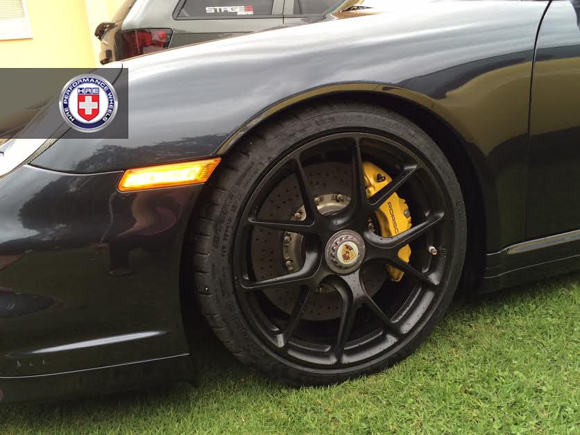 2012 Porsche 911 with 20x9 HRE P101 wheels