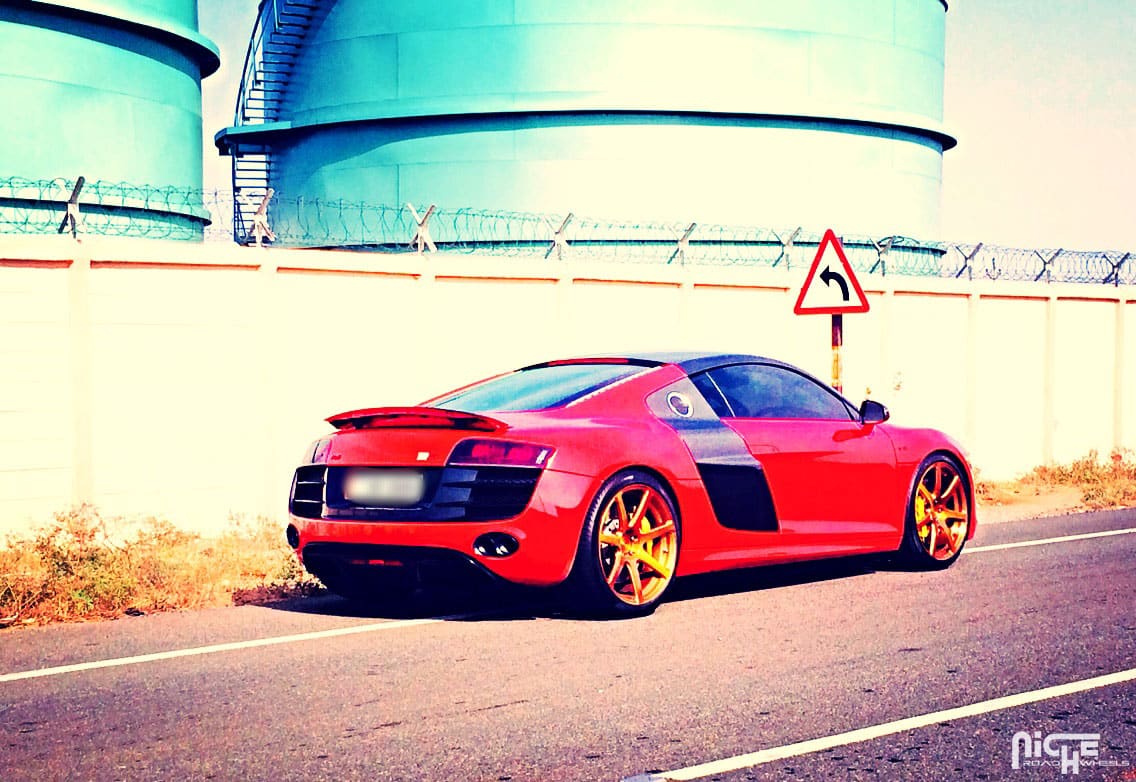 2012 Audi R8 with 20x8.5 Niche Scuderia 7 wheels