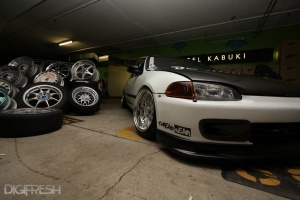 1995 Honda Civic with 15x8.5 WRD Chevlon DE Mesh wheels