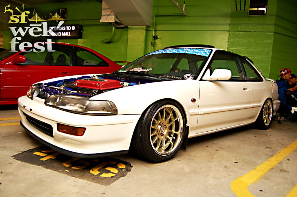 1992 Acura Integra with 16x8 Work XSA wheels