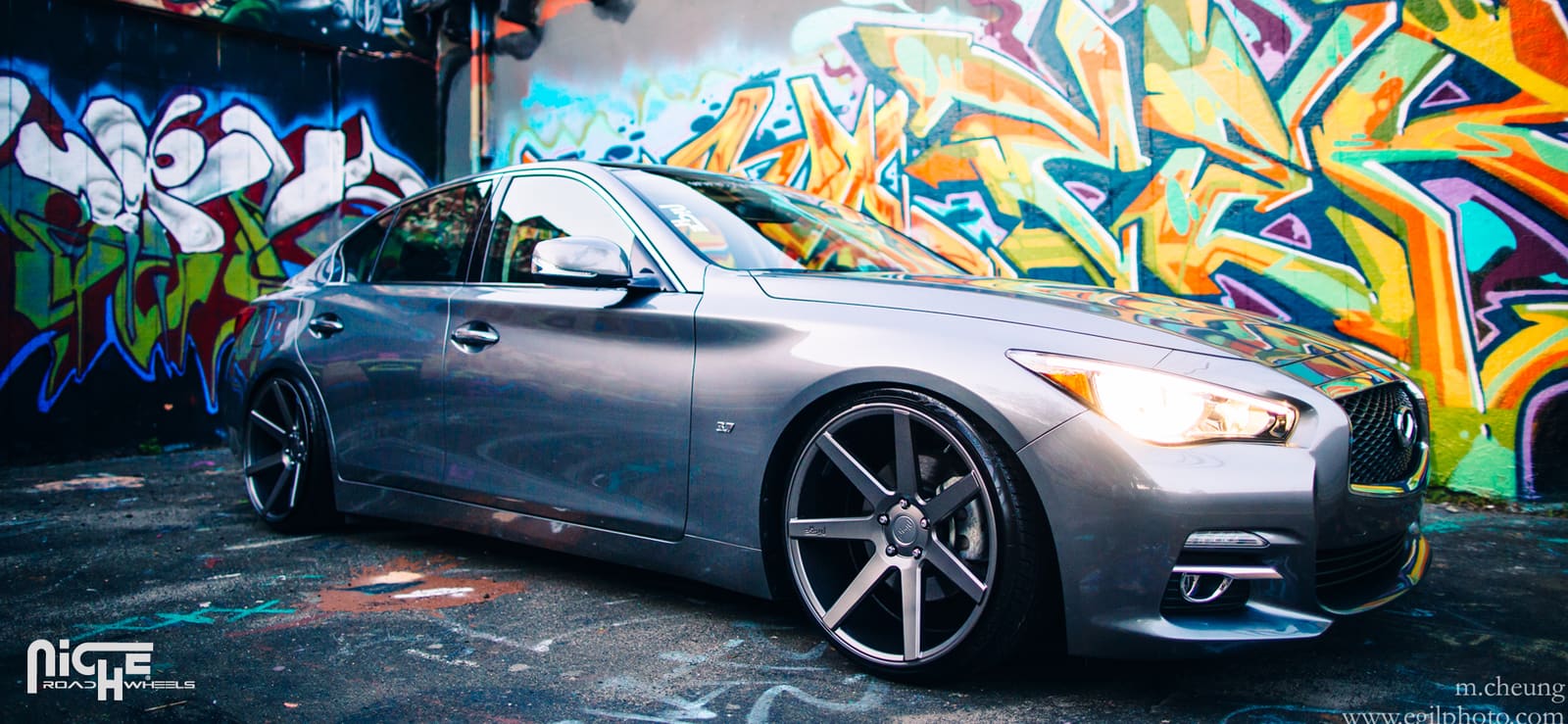 2015 Infiniti Q50 with 20x10.5 Niche Verona - M149 wheels