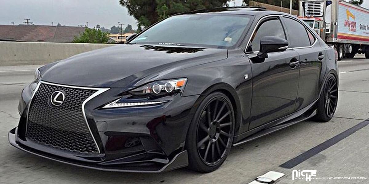 2014 Lexus IS-F with 19x9.5 Niche Surge - M112 wheels