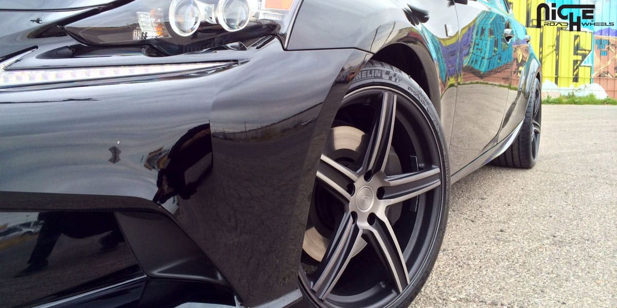 2014 Lexus IS-F with 19x8.5 Niche Apex wheels