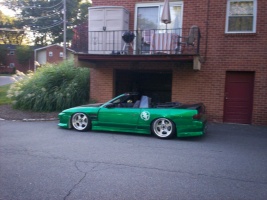 1994 Nissan S13 with 18x10 Veilside Andrew Dish wheels