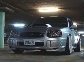 2004 Subaru Impreza WRX STi with 18x9.5 Rota DPT wheels