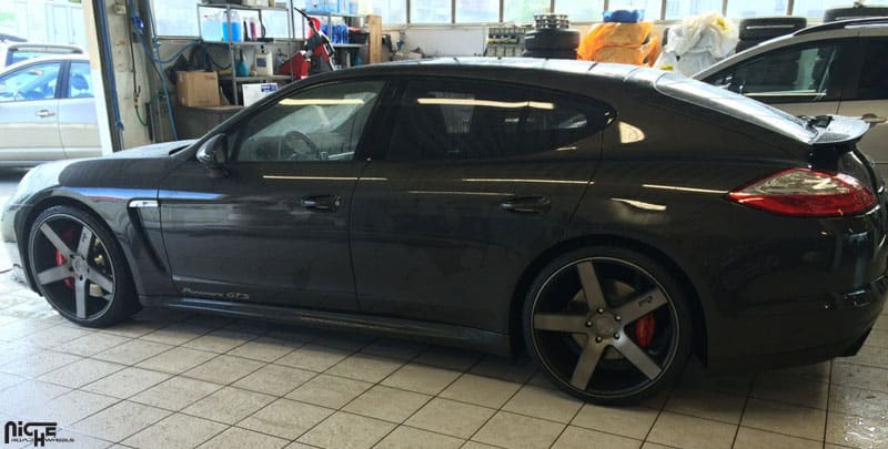 2014 Porsche Panamera with 22x10 Niche Milan - M134 wheels