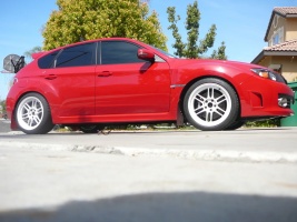2008 Subaru Impreza WRX STi with 18x10 Enkei RPF1 wheels