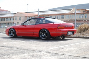 1993 Nissan S13 with 17x9 Dot Com Racing wheels