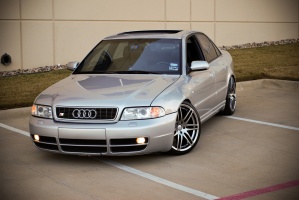 2001 Audi A4 with 19x8.5 Stratmosphere RS4 wheels