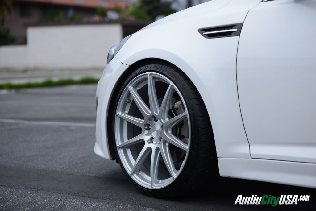 2014 Kia Optima with 20x8.5 Niche Essen M146 wheels