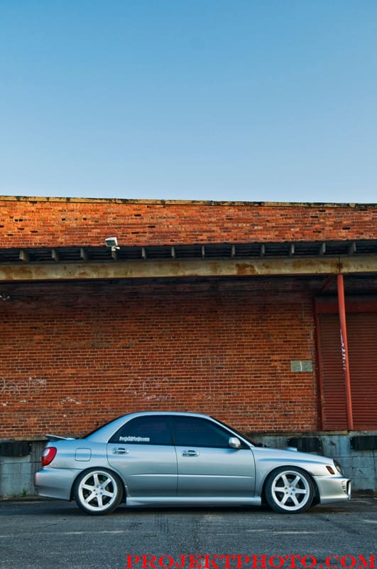 2002 Subaru Impreza WRX with 18x9.5 Rota Grid wheels