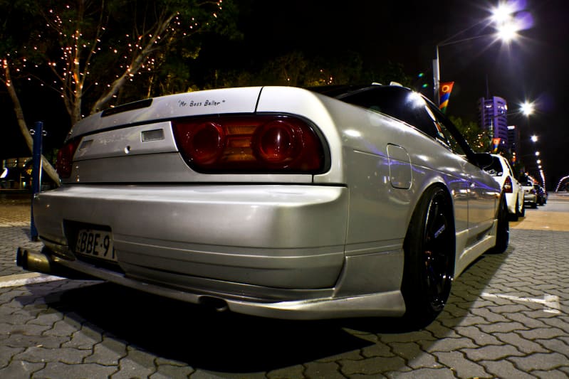 1996 Nissan S13 with 18x9.5 RAYS TE37 wheels