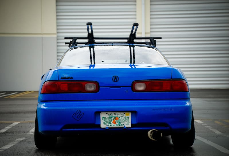 1999 Acura Integra with 16x8 rota grid offroad wheels