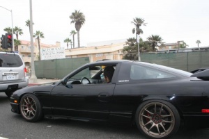 1989 Nissan S13 with 17x9 work cr kai wheels