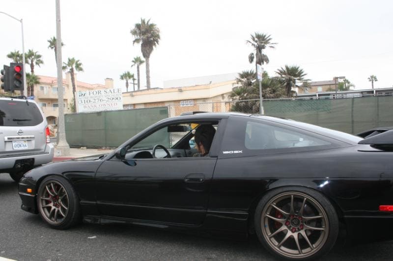 1989 Nissan S13 with 17x9 work cr kai wheels