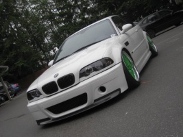 2002 BMW M3 with 19x8.5 Work Rezax II wheels
