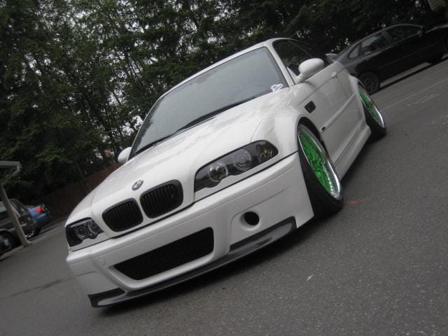 2002 BMW M3 with 19x8.5 Work Rezax II wheels