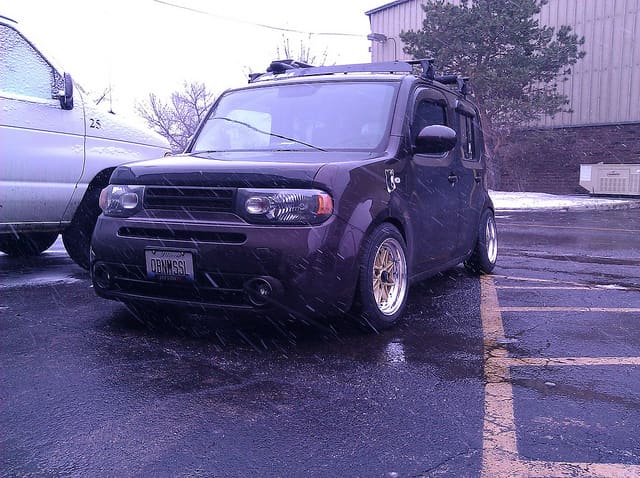 2010 Nissan Cube with 15x7 Work Equip 03 wheels