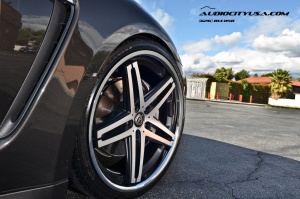 2010 Porsche Panamera with 22x9 Lexani R five wheels
