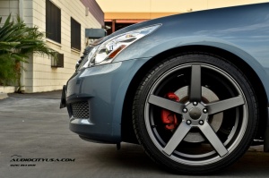 2013 Infiniti G37x with 20x9 STR 607 wheels