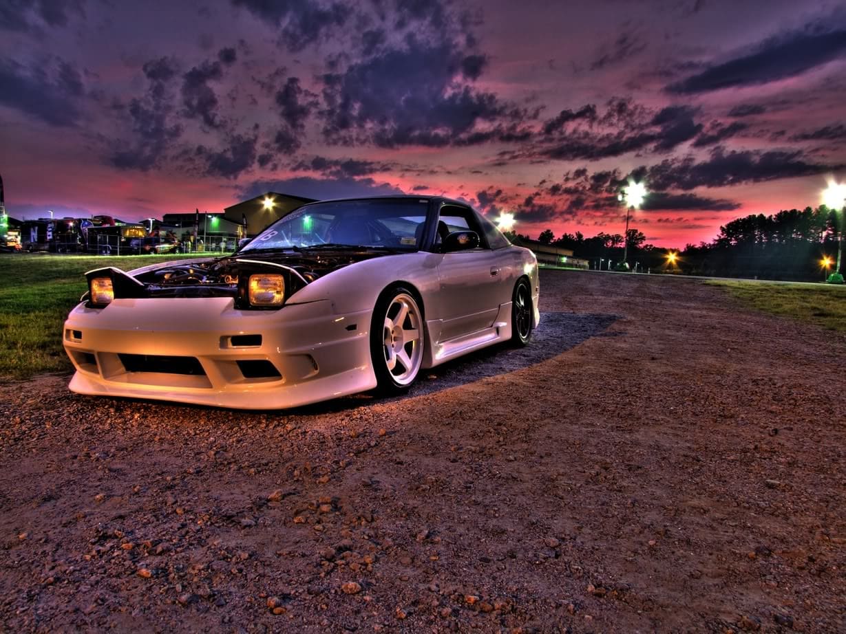 1990 Nissan S13 with 17x9.5 Rota P45R wheels
