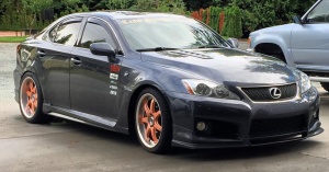 2013 Lexus IS-F with 19x8.5 Volk Racing wheels