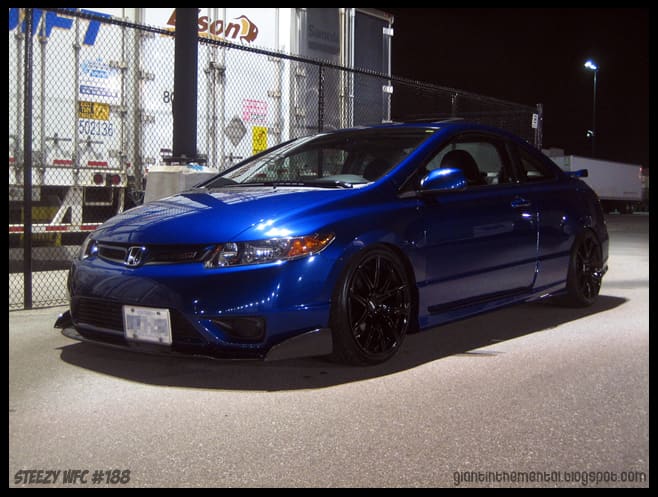 2007 Honda Civic with 18x9 AME FS-01 wheels