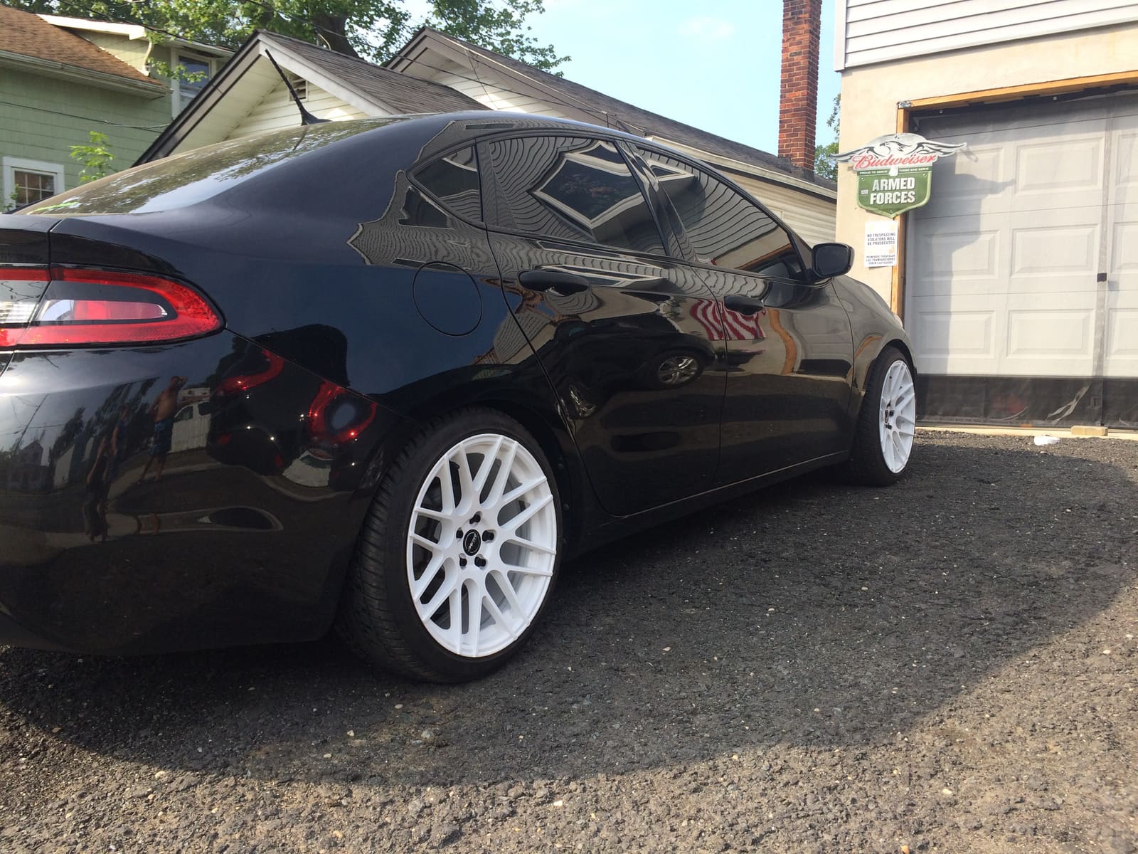 2013 Dodge Dart with 18x9 MRR GF7 wheels