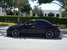 2005 Subaru Impreza WRX with 18x9.5 Work Varianza T1S wheels