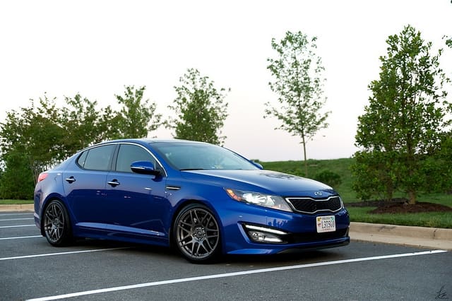 2011 Kia Optima with 18x9 Forgestar F14 wheels