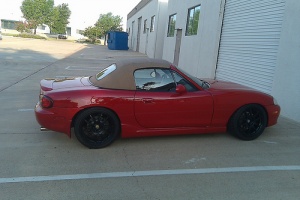 2010 Mazda MX-5 Miata with 17x8 Rota Torque wheels