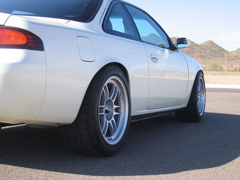 1995 Nissan S14 with 17x10 Enkei RPF1 wheels