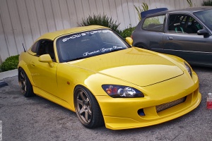 2005 Honda S2000 with 17x9 Rays Engineering Volk Racing TE37 wheels