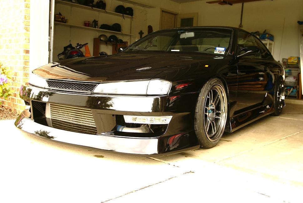 1997 Nissan S14 with 18x9.5 Enkei RPF1 wheels
