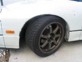 1993 Nissan S13 with 17x9 MB Weapon wheels