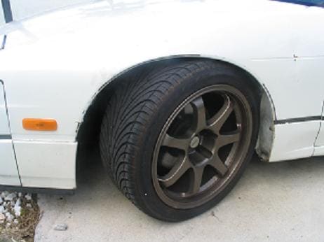 1993 Nissan S13 with 17x9 MB Weapon wheels