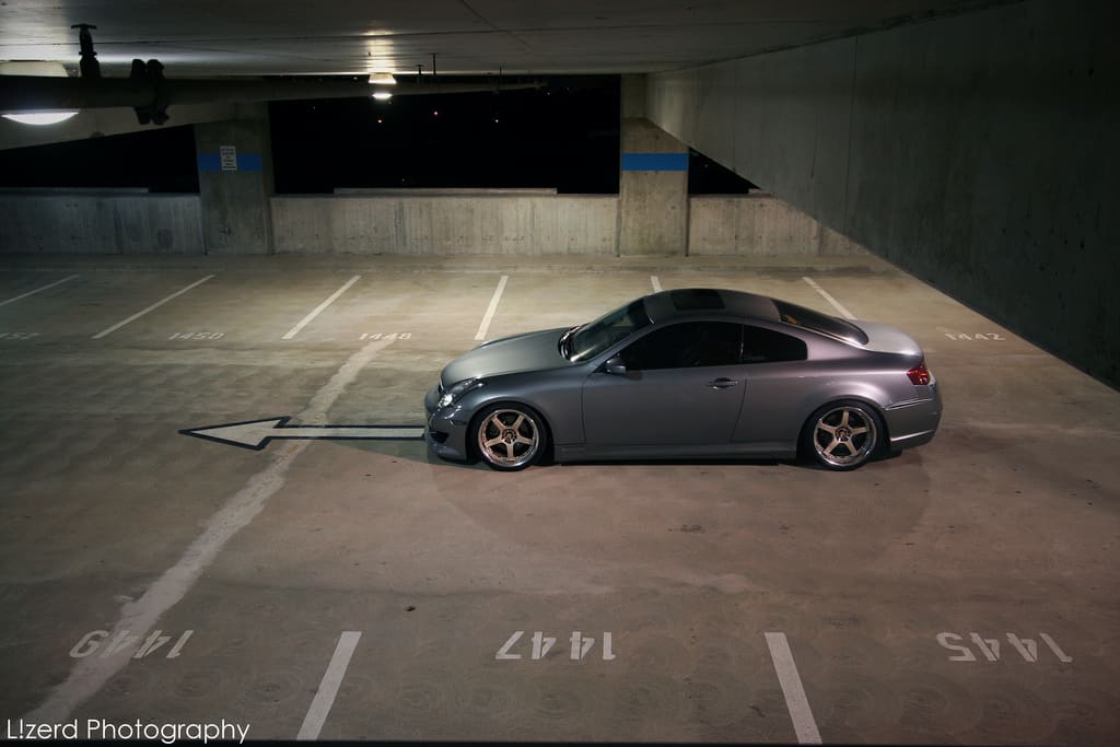 2005 Infiniti G35 with 19x9.5 Rays Gramlights 57f pro wheels